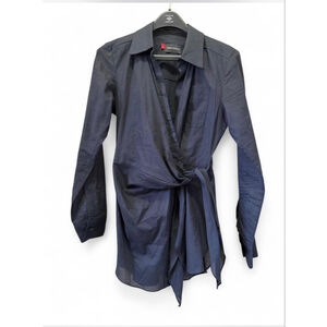 Misha Nonoo
Elegant Black Wrap Blouse Medium Cotton